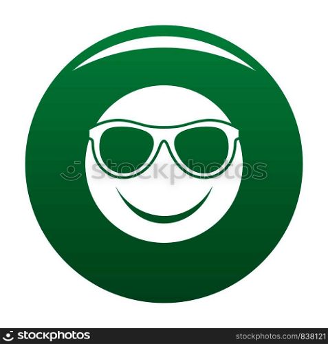 Smile icon. Vector simple illustration of smile icon isolated on white background. Smile icon vector green