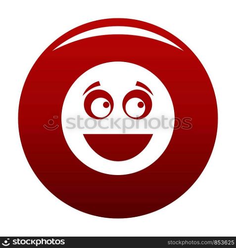 Smile icon. Vector simple illustration of smile icon isolated on white background. Smile icon vector red