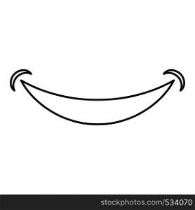 Smile Smlie doodle icon outline black color vector illustration flat style simple image