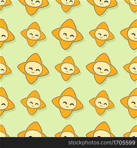 smile star cute seamless repeat pattern