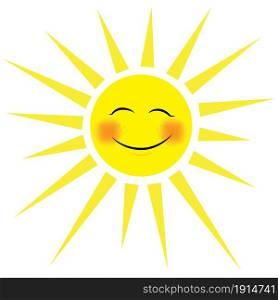 Smile sun with rays. Happy element. Calendar design. Flat design. Cartoon style. Vector illustration. Stock image. EPS 10.. Smile sun with rays. Happy element. Calendar design. Flat design. Cartoon style. Vector illustration. Stock image.