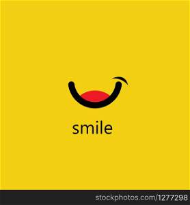 Smile vector image logo and symbol