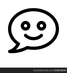 smiley chat, icon on isolated background