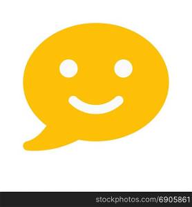 smiley chat, icon on isolated background
