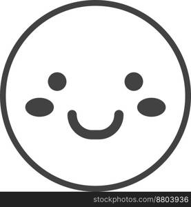 smiley face emoji illustration in minimal style isolated on background