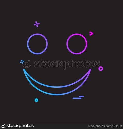 Smiley icon design vector