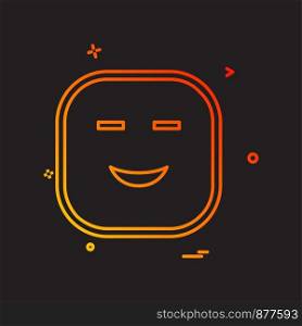 Smiley icon design vector