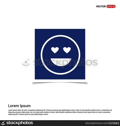 smiley icon, Face icon - Blue photo Frame