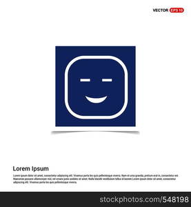 smiley icon, Face icon - Blue photo Frame