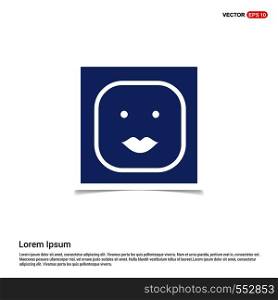 smiley icon, Face icon - Blue photo Frame