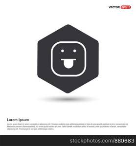 smiley icon, Face icon Hexa White Background icon template - Free vector icon