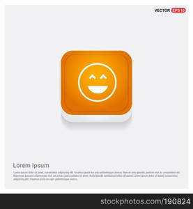 smiley icon, Face icon Orange Abstract Web Button - Free vector icon