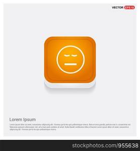 smiley icon, Face icon Orange Abstract Web Button - Free vector icon