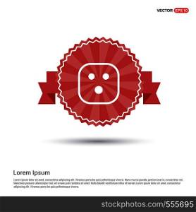 smiley icon, Face icon - Red Ribbon banner
