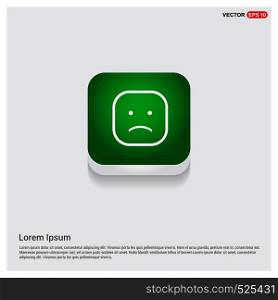 smiley icon, Face iconGreen Web Button - Free vector icon