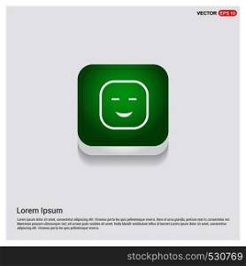 smiley icon, Face iconGreen Web Button - Free vector icon