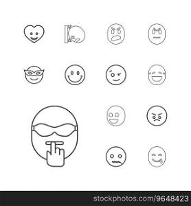 Smiley icons Royalty Free Vector Image