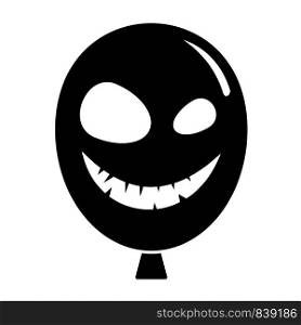 Smiley scary ballon icon. Simple illustration of smiley scary ballon vector icon for web design isolated on white background. Smiley scary ballon icon, simple style