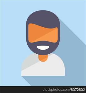Smiling adult icon flat vector. Happy person. Team smile. Smiling adult icon flat vector. Happy person