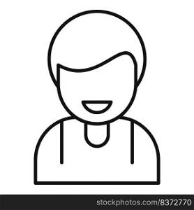 Smiling adult icon outline vector. Happy person. Team smile. Smiling adult icon outline vector. Happy person