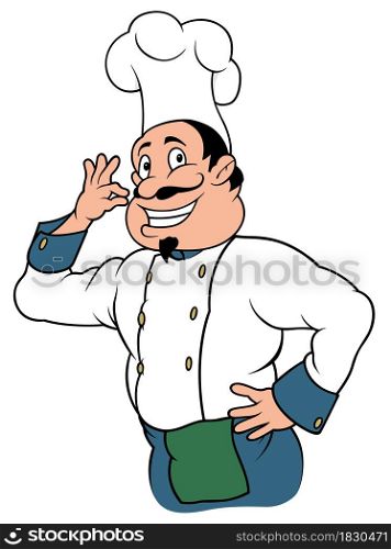 Smiling Cartoon Chef Cook