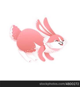 Smiling cartoon rabbit. Funny bunny. Cute hare. Vector illustration. Smiling cartoon rabbit. Funny bunny. Cute hare. Vector illustration grouped and layered for easy editing