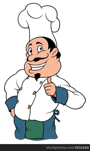 Smiling Chef Cook Character