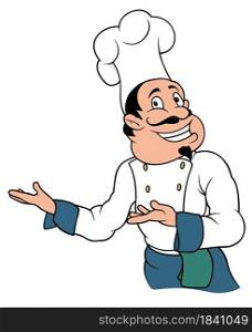 Smiling Chef Cook Character