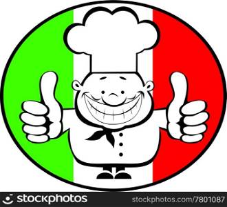 Smiling chef showing thumbs up
