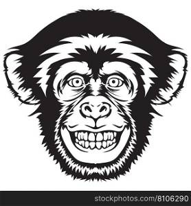 Smiling chimpanzee Royalty Free Vector Image