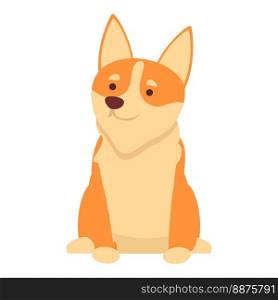 Smiling dog icon cartoon vector. Cute corgi. Pet funny. Smiling dog icon cartoon vector. Cute corgi