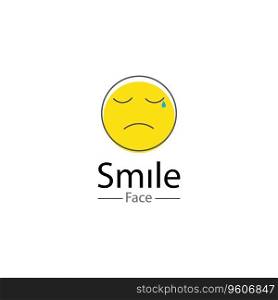 Smiling Face Logo line vector icon