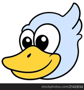 smiling happy duck head emoticon
