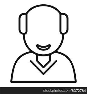 Smiling icon outline vector. Happy people. Person portrait. Smiling icon outline vector. Happy people