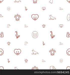 Smiling icons pattern seamless white background Vector Image