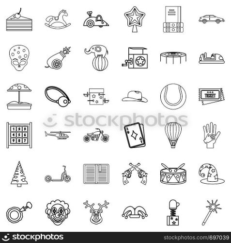 Smiling icons set. Outline style of 36 smiling vector icons for web isolated on white background. Smiling icons set, outline style