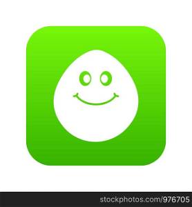 Smiling lime icon digital green for any design isolated on white vector illustration. Smiling lime icon digital green