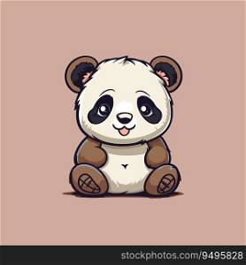 Smiling Panda Mascot in Cute Vector Design