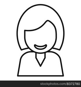 Smiling person icon outline vector. Friend smile. Happy character. Smiling person icon outline vector. Friend smile