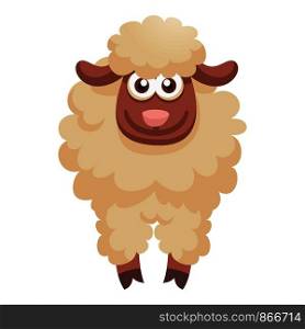 Smiling sheep icon. Cartoon of smiling sheep vector icon for web design isolated on white background. Smiling sheep icon, cartoon style