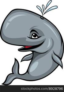 Smiling sperm whale vector image