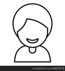 Smiling staff icon outline vector. Person group. Friend smile. Smiling staff icon outline vector. Person group