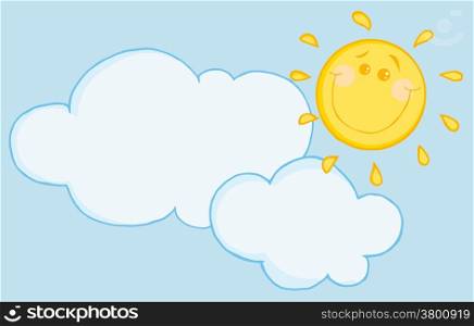 Smiling Sun Behind Cloud