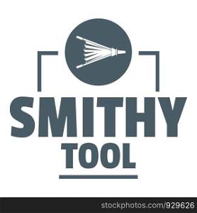 Smithy tool logo. Simple illustration of smithy tool vector logo for web. Smithy tool logo, simple gray style