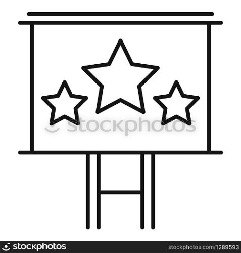 Smm billboard icon. Outline smm billboard vector icon for web design isolated on white background. Smm billboard icon, outline style