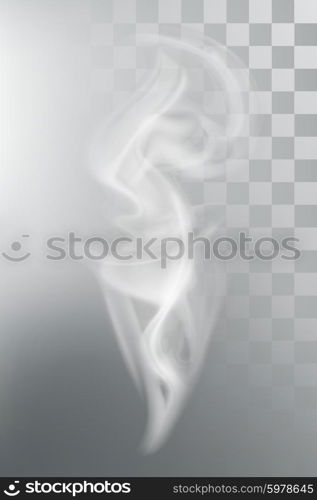 Smoke aroma steam, vector illustration with transparency