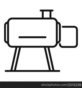 Smoke bbq icon outline vector. Grill smokehouse. Meat barrel. Smoke bbq icon outline vector. Grill smokehouse