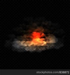 Smoke cloud concept background. Realistic illustration of smoke cloud vector concept background for web design. Smoke cloud concept background, realistic style