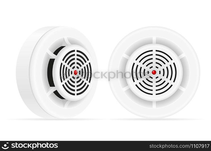 smoke detector fire and gas home security system vector illustration vector illustration isolated on white background