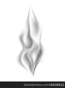 Smoke effect. Realistic burning gas smooth flow isolated on white background. Smoke effect. Realistic burning gas smooth flow